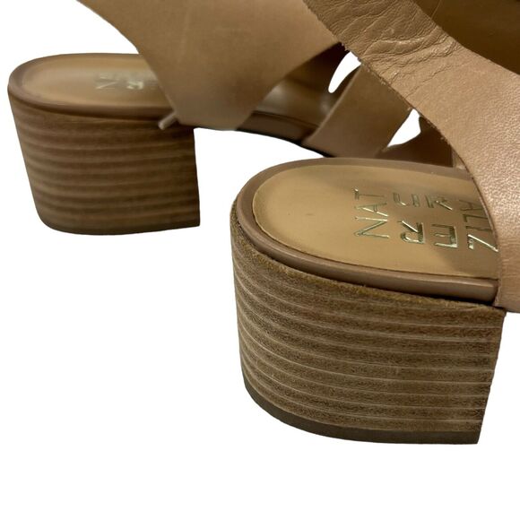 Naturalizer Felicity Nude Tan Leather Tie Up Sandals 8.5W Gladiator - Picture 6 of 11